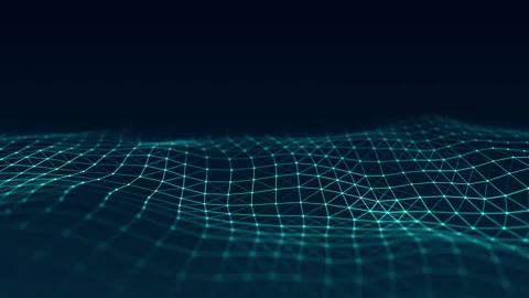 Abstract technology wave of particles. Big data visualization. Stock Footage 166221375