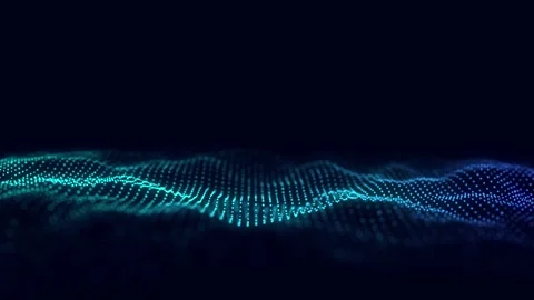 Abstract technology wave of particles. Big data visualization. Stock Footage 168418206