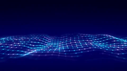 Abstract technology wave of particles. Big data visualization. Stock Footage 168423710