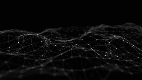 Abstract technology wave of particles. Big data visualization. Stock Footage 168423993