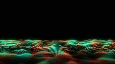 Abstract technology wave of particles. Big data visualization. Stock Footage 229120169