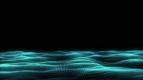 Abstract technology wave of particles. Big data visualization. Stock Footage 229120415