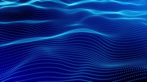 Abstract technology wave of particles. B... | Stock Video | Pond5