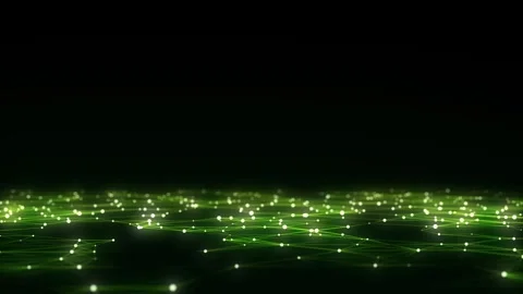 Abstract technology wave of particles. Big data visualization. Stock Footage 257310664