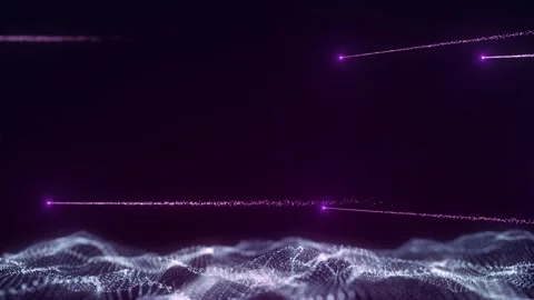 Abstract technology wave of particles. Big data visualization. Stock Footage 257311247