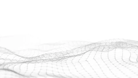 Abstract technology wave of particles. Big data visualization. Видео 257312182