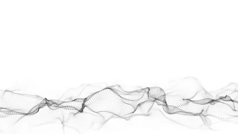 Abstract technology wave of particles. Big data visualization. Stock Footage 331239670