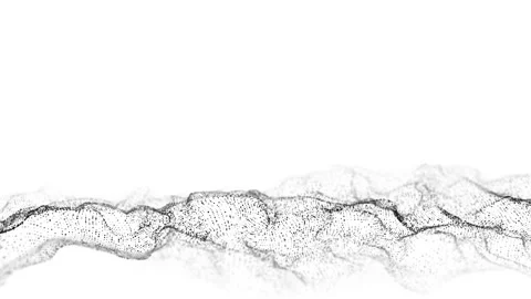 Abstract technology wave of particles. Big data visualization. Stock Footage 331239672