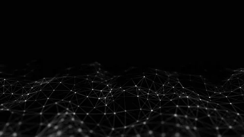Abstract technology wave of particles. Dark background. Stock Footage 162406335