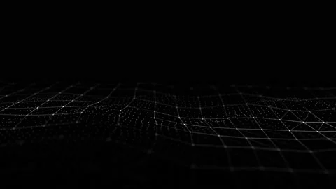 Abstract technology wave of particles. Dark background with motion lines. Stock Footage 166220005