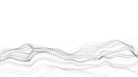 Abstract technology wave of particles. Light background with motion dots. Stock Footage 249451916