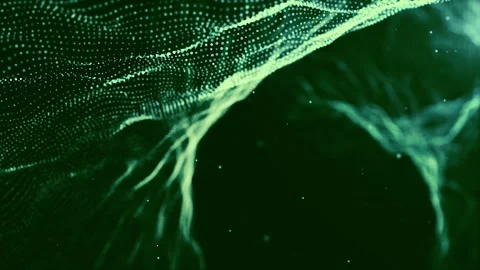 Abstract technology waves particle flow Stock Footage 252893194
