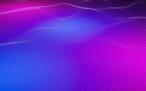 Abstract technology waving particles mesh background design. Abstract wave .. Stock Illustration