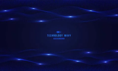 Abstract technology wavy design artwork decorative template. Stock Illustration