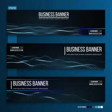 Abstract technology web banner. Background 3d grid. Ai tech wire network Illustrazione stock