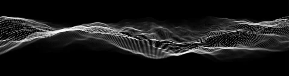 Abstract technology web banner. Background 3d grid. Ai tech wire network Illustrazione stock