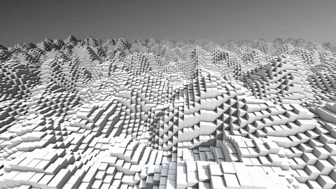 Abstract technology white 3D cubes geometric background 4k Computer generated Stock Footage 104804392