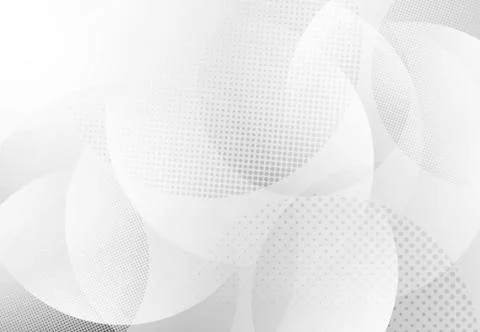 Abstract technology white and gray gradient circle template with a halftone Stock-Illustration