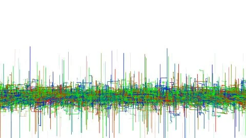 Abstract technology white background with lines. Digital colorful illustratio Stock Illustration