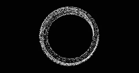 Abstract technology White circle background made of animated lines and dots Stock Footage 164491370