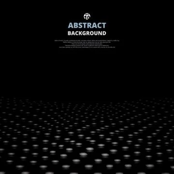Abstract of technology white dot pattern in dark background. Illustrazione stock