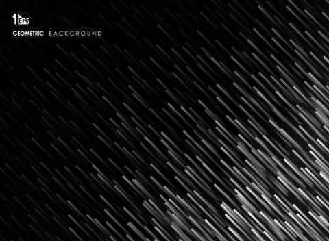 Abstract technology white stripe line pattern on gradient black. Stock-Illustration