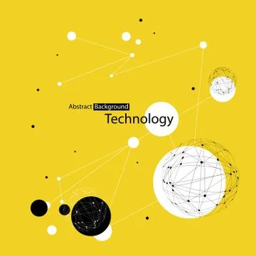 Abstract Technology Yellow Background Stock-Illustration