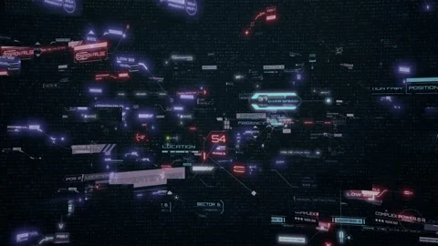 Abstract techology background with hud and ui elements Stock Footage 150132228
