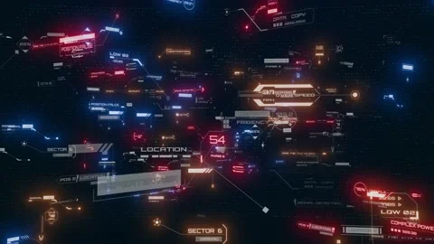 Abstract techology background with hud and ui elements Stock Footage 150132237