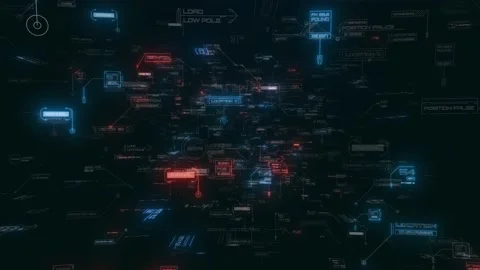 Abstract techology background with hud and ui elements Stock Footage 150132245