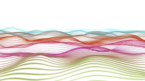 Abstract techy wavy background with particles. abstract background with lines. イラスト素材