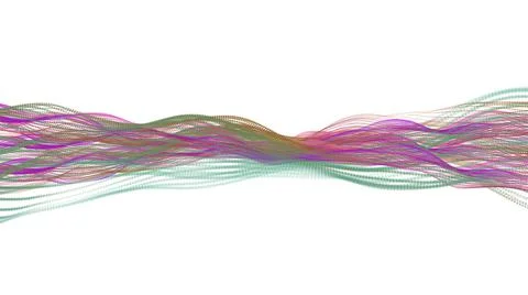 Abstract techy wavy background with particles. abstract background with lines. イラスト素材