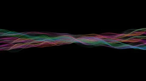 Abstract techy wavy background with particles. abstract background with lines. イラスト素材