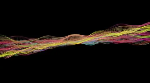 Abstract techy wavy background with particles. abstract background with lines. イラスト素材