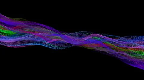 Abstract techy wavy background with particles. abstract background with lines. イラスト素材