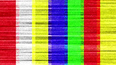 Abstract television signal interference with flickering vibrant vertical st.. Stock Footage 345547818
