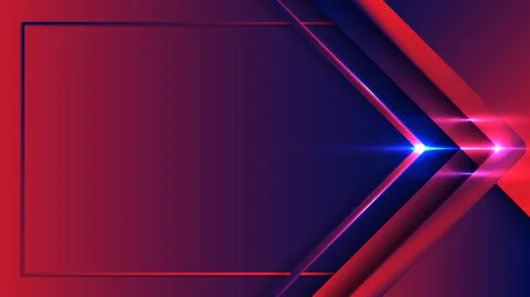 Abstract template 3D arrow stripes vibrant color background with lighting eff Stock Illustration