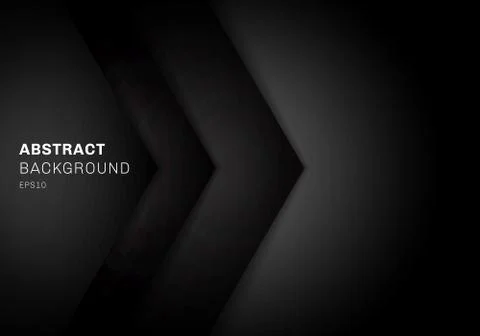 Abstract template 3D black triangle with overlap paper layer gradient color w Stock Illustration