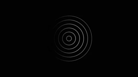 Abstract template with animation of white circular waves. Background for your Stock Footage 185567943