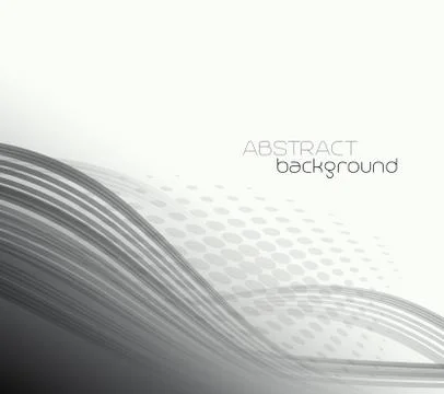 Abstract template background with curved wave Stock Illustration