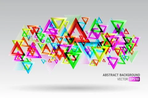 Abstract template background with triangle shapes Stock Illustration