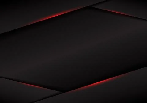 Abstract template black frame layout metallic red light on dark background. m Stock Illustration