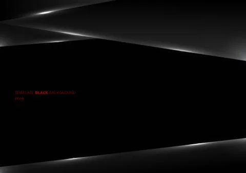 Abstract template black geometric triangle overlap layer with light on dark b Illustrazione stock