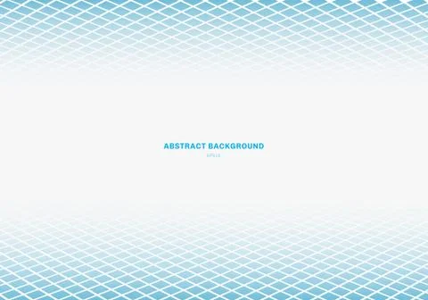 Abstract template blue square pattern perspective floor white background with Illustrazione stock