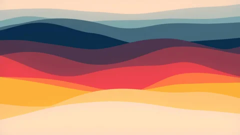 Abstract template with curve fluid flow movement. 3d rendering loop animation Stock Footage 153023026