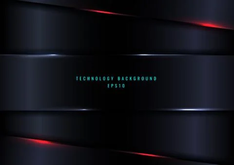 Abstract template dark blue geometric header with red lighting effect backgro 스톡 일러스트