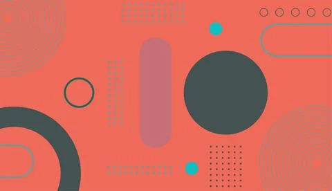 Abstract template design of geometric shapes and circle patterns, modern fu.. Stock Illustration