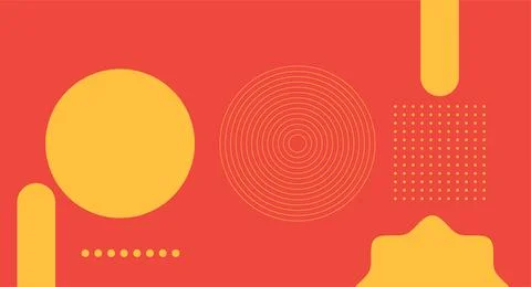 Abstract template design of geometric shapes and circle patterns, modern fu.. Stock Illustration