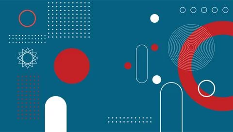 Abstract template design of geometric shapes and circle patterns, modern fu.. Stock Illustration