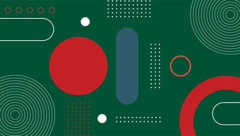Abstract template design of geometric shapes and circle patterns, modern fu.. Stock Illustration